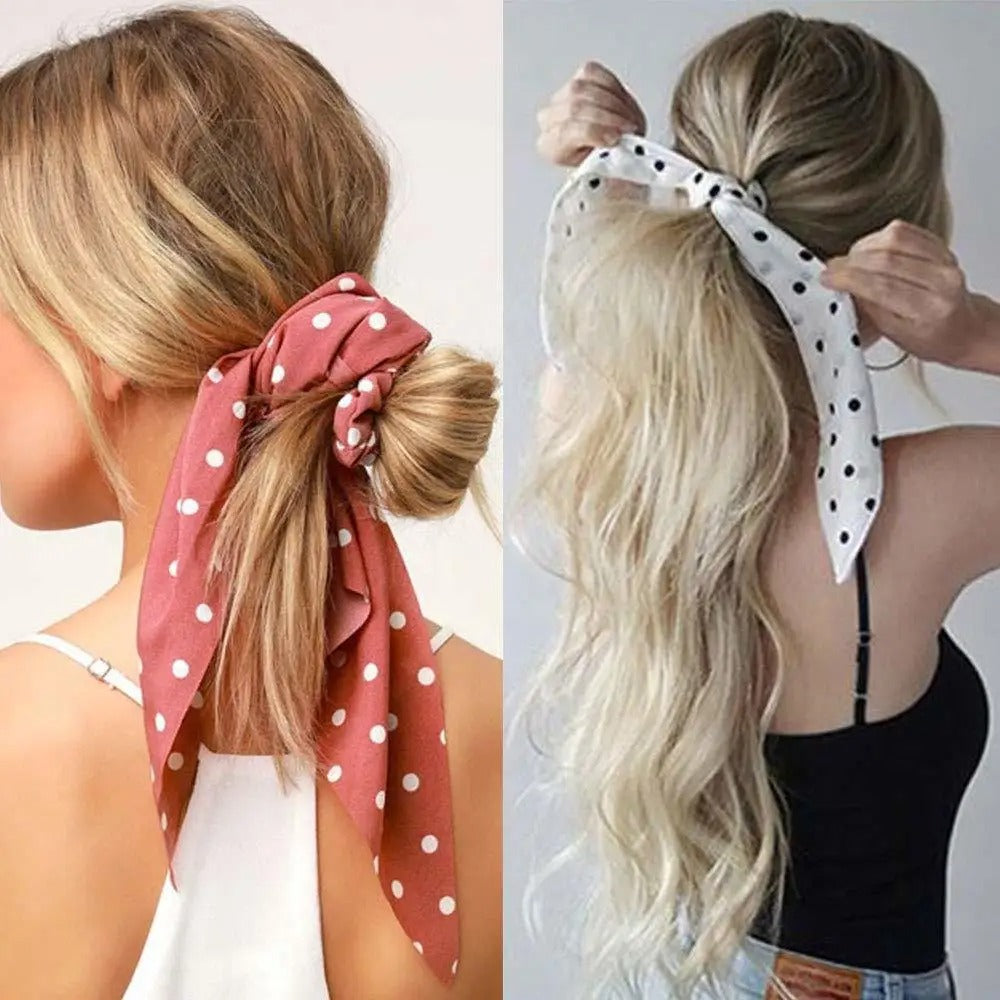 Korean Fashion Dot Scrunchies