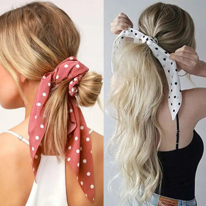 Korean Fashion Dot Scrunchies